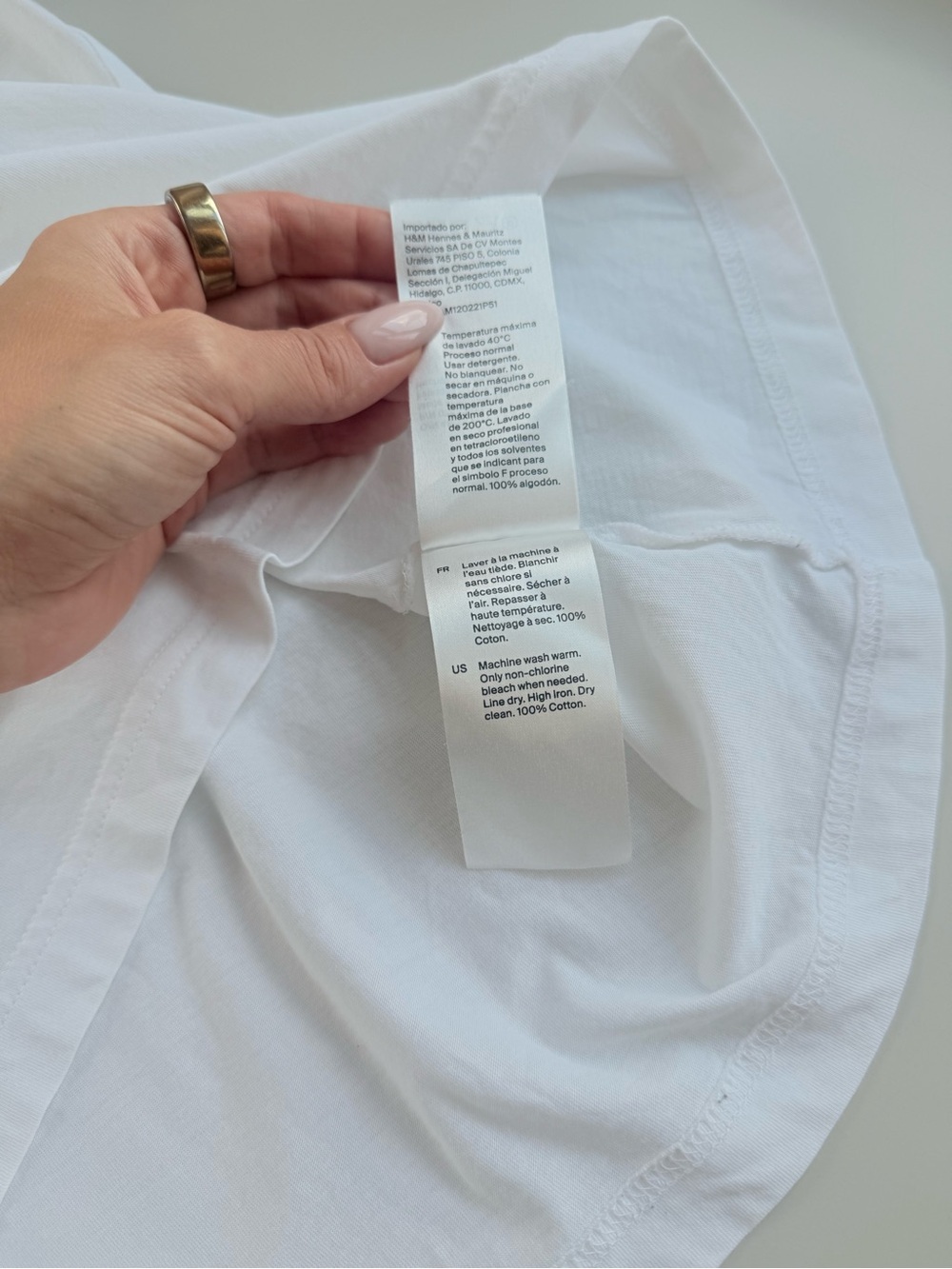COS White Cotton T-Shirt 100% Cotton L - Picture 8 of 8